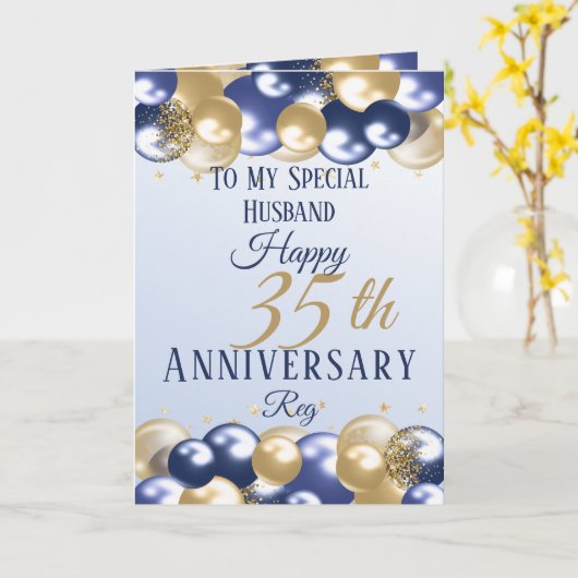 35周年夫結婚海軍金ゴールド カード (黄色い花)