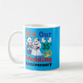 35周年結婚記念パンダカップル コーヒーマグカップ (左)