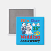 35周年結婚記念パンダカップル マグネット (正面/裏面)