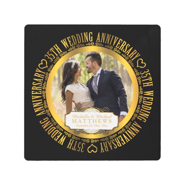 35周年結婚記念写真 メタルプリント (正面)