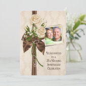 35周年結婚記念日のバラ 招待状 (スタンド正面)