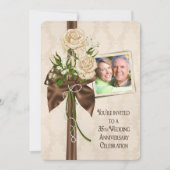 35周年結婚記念日のバラ 招待状 (正面)