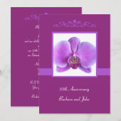 35周年結婚記念日招待状 オーキッド 招待状 (正面/裏面)