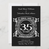 35周年結婚記念日 コーラルジェイドの紋章 招待状 (正面)