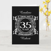 35周年結婚記念日 コーラル ジャデ クレスト カード (黄色い花)