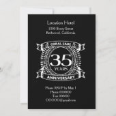 35周年結婚記念日 コーラル ジャデ クレスト 招待状 (裏面)