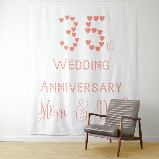 35周年結婚記念日 両親 コーラルウェディング タペストリー (インサイチュ)
