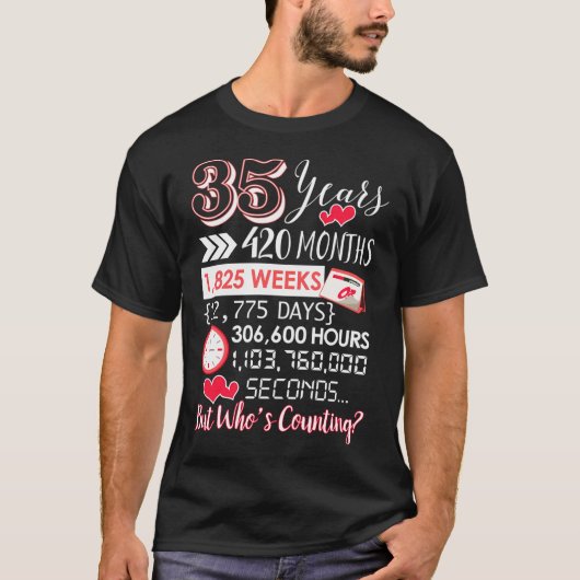 35周年結婚35周年 Tシャツ (正面)