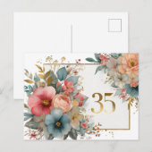 35周年記念の花のフレーム, Anniversary ポストカード (正面/裏面)