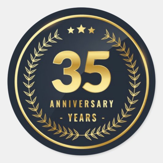 35周年記念クラシックラウンド ラウンドシール (正面)