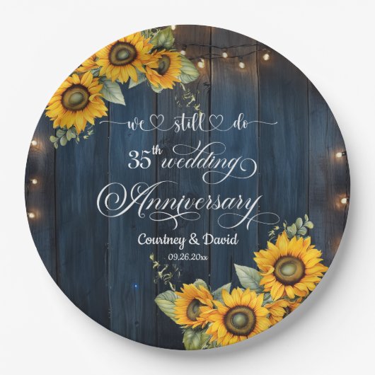 35周年記念ストリングラ結婚イトを今も行っている ペーパープレート (正面)