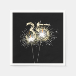 35周年記念パーティースパーカーズオンブラック スタンダードカクテルナプキン
