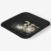 35周年記念パーティースパーカーズオンブラック ペーパープレート (傾斜あり)