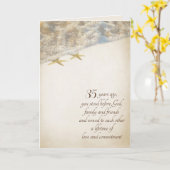 35周年記念ビーチのスターフィッシュ カード (黄色い花)