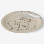 35周年記念ビーチハート紙プレート ペーパープレート (アングル)