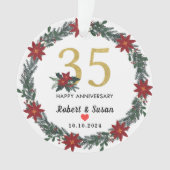 35周年記念結婚クリスマスプレゼント オーナメント (正面)