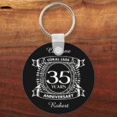 35周年記念結婚コーラルジェイドクレスト キーホルダー (正面)
