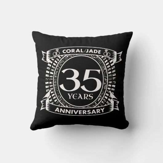 35周年記念結婚コーラルジェイドクレスト クッション (裏面)