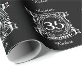 35周年記念結婚コーラルジェイドクレスト ラッピングペーパー (ロールコーナー)