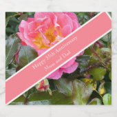 35周年記念結婚サンゴバラ スパークリングワインラベル (シングルラベル)