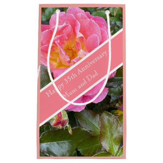 35周年記念結婚サンゴバラ スモールペーパーバッグ (正面)