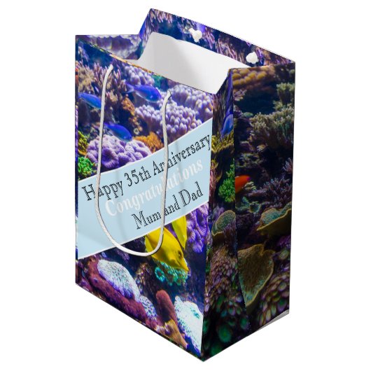 35周年記念結婚サンゴ ミディアムペーパーバッグ (正面アングル)