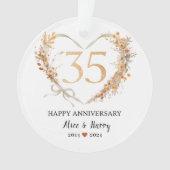 35周年記念結婚セラミック オーナメント (正面)