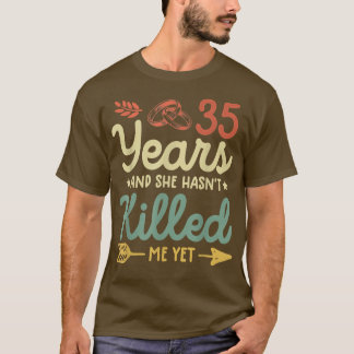 35周年記念結婚ティーマッチングカップル35 Tシャツ
