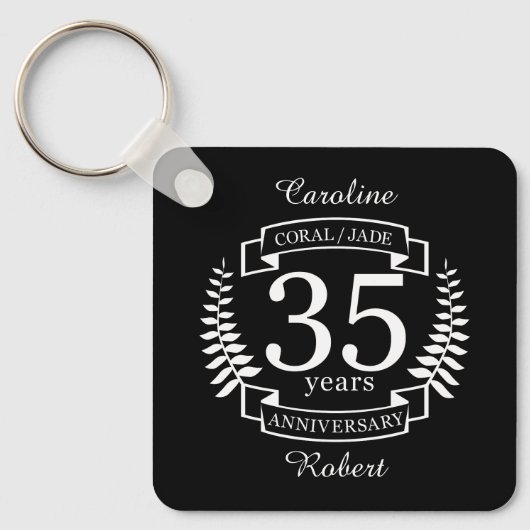 35周年記念結婚玉/サンゴ キーホルダー (正面)