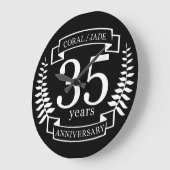 35周年記念結婚玉/サンゴ ラージ壁時計 (傾斜)