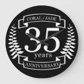 35周年記念結婚玉/サンゴ ラージ壁時計 (正面)