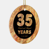 35周年記念結婚金ゴールドパーティー灯 セラミックオーナメント (右)