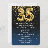 35周年記念金ゴールドバルーン&紙吹雪 招待状 (正面)