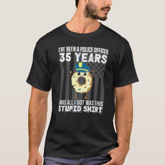35年の警察官の記念日Serの35年 Tシャツ (正面)