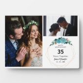 35年を共にうれしい記念日 | 2枚 フォトプラーク (正面)