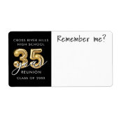 35年クラス懇親会名タグ覚えている ラベル (正面)