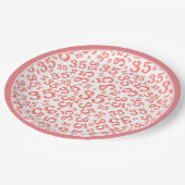 35年乱数パターン珊瑚/白 ペーパープレート (アングル)