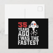 35年前の誕生日 私は一番速かった ポストカード (正面/裏面)