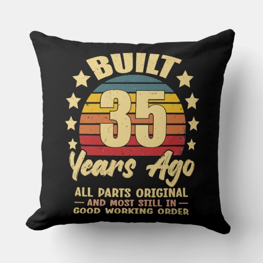 35年前 オールパーツオリジナル 35歳の誕生日 クッション (正面)