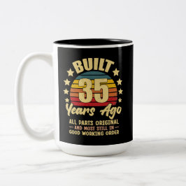35年前 オールパーツオリジナル 35歳の誕生日 ツートーンマグカップ