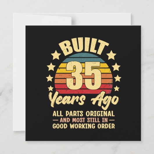 35年前 オールパーツ純正 35歳の誕生日 マグネット招待状 (正面)