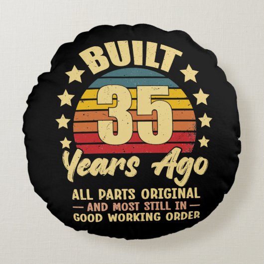 35年前 オールパーツ純正 35歳の誕生日 ラウンドクッション (正面)