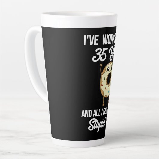 35年勤続記念日の感謝ギフトマグ カフェラテマグ (左アングル)