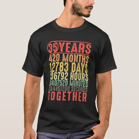 35年夫婦35周年結婚した夫婦 Tシャツ (正面)