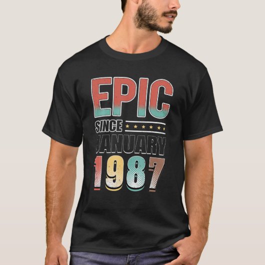 35日デコレーション35th誕生日叙事詩1月以来 tシャツ (正面)