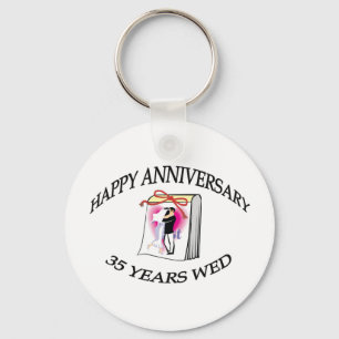 35日。記念日 キーホルダー