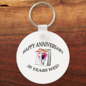 35日。記念日 キーホルダー (正面)