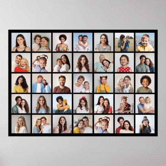 35枚のフォトコラージュのポスターを作成 ポスター (正面)