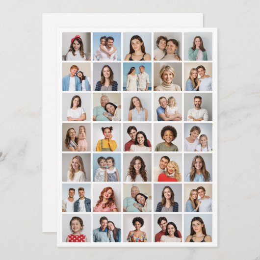 35枚のフォトコラージュを作成 (正面/裏面)