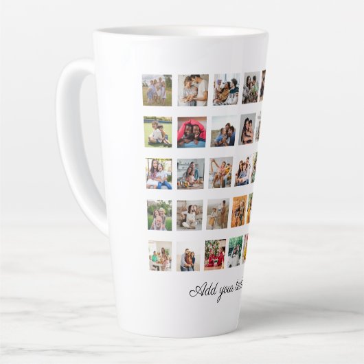 35枚のフォトコラージュを作成 カフェラテマグ (左アングル)